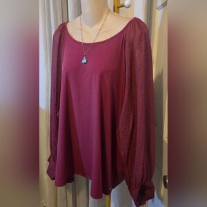 Calvin Klein Deep Burgundy Blouse